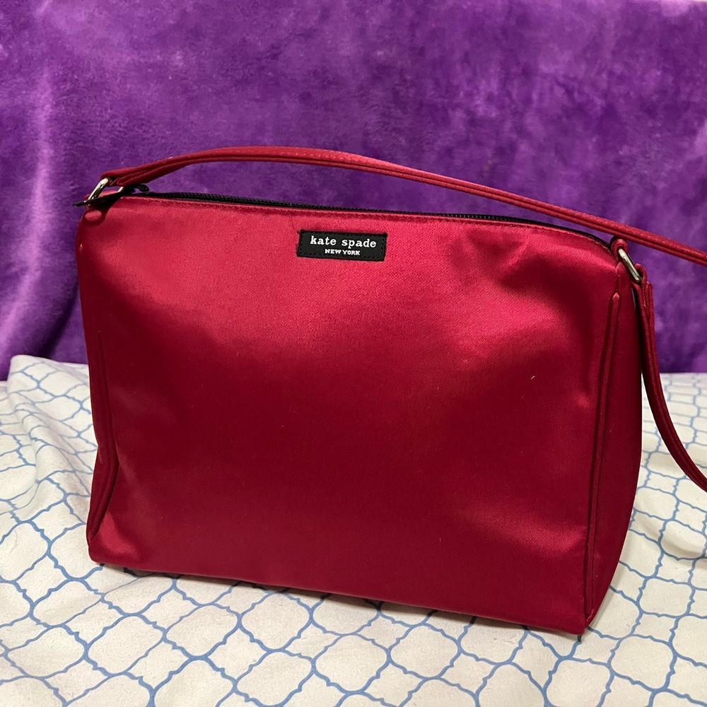 Kate Spade Red Satin Shoulder Purse